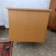 Desk 70s light wood opening to 3 drawers