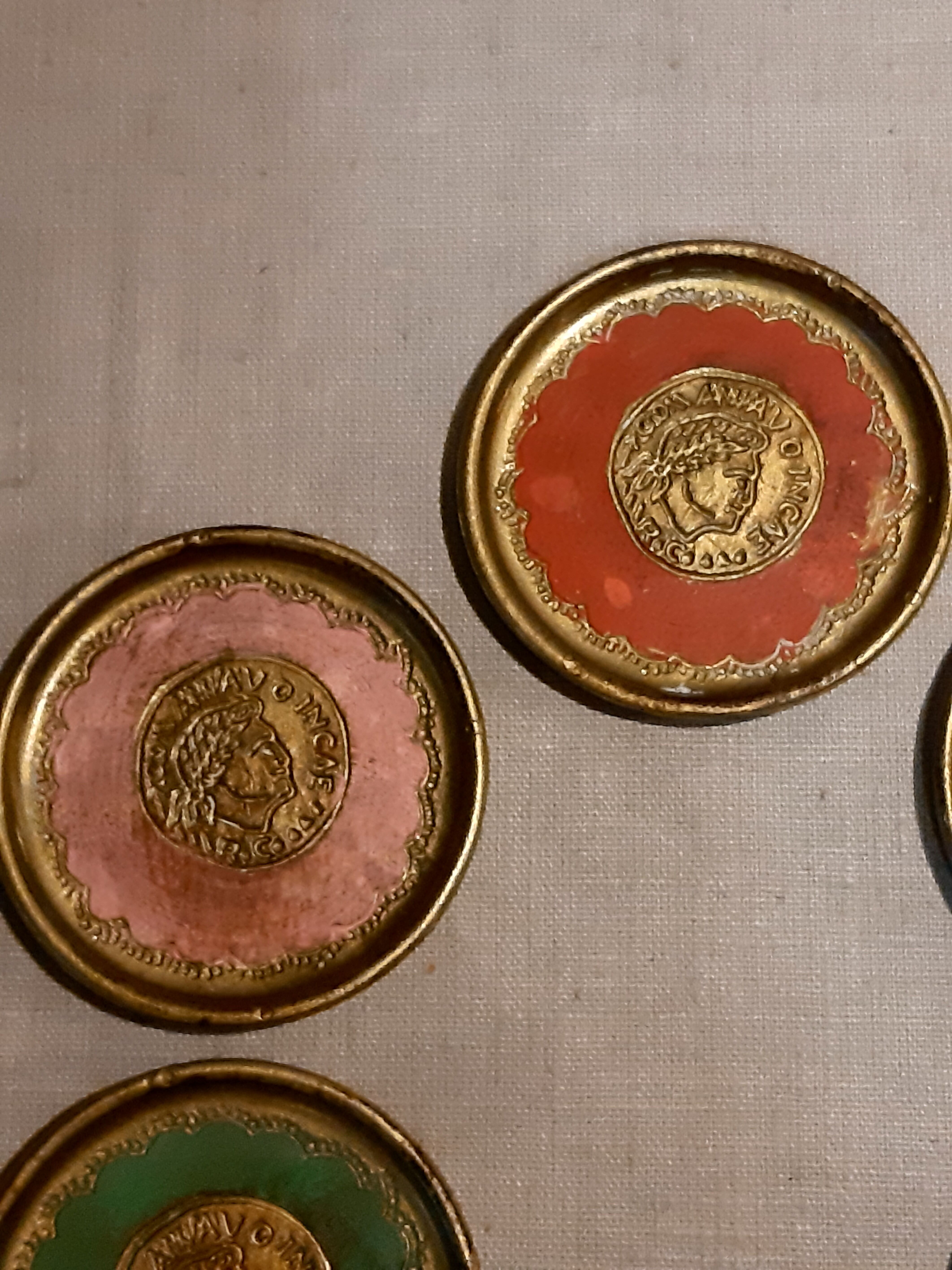 Set of 6 vintage coasters