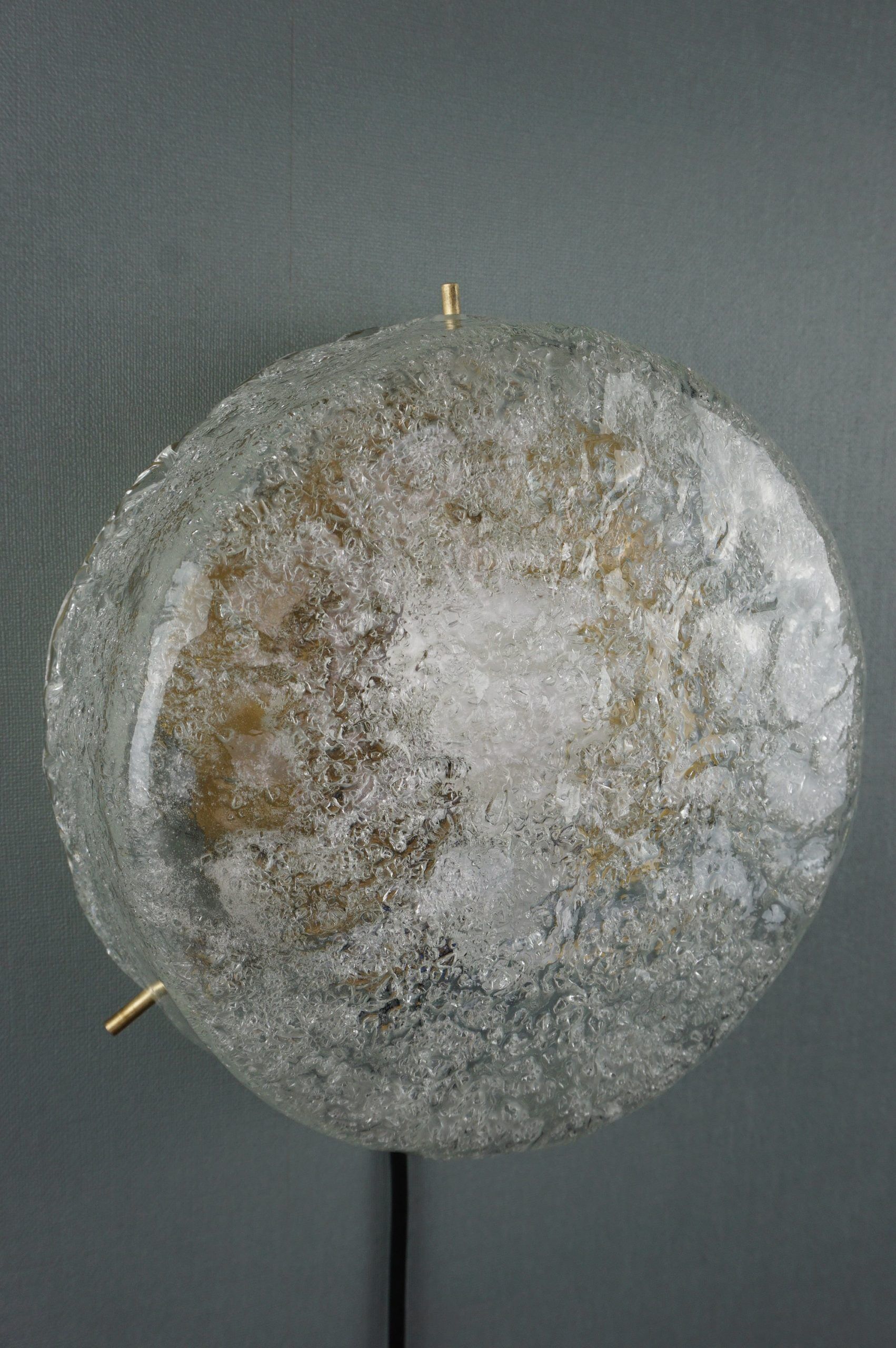 Set of two ceiling lamps with glazed glass by Kaiser Leuchten