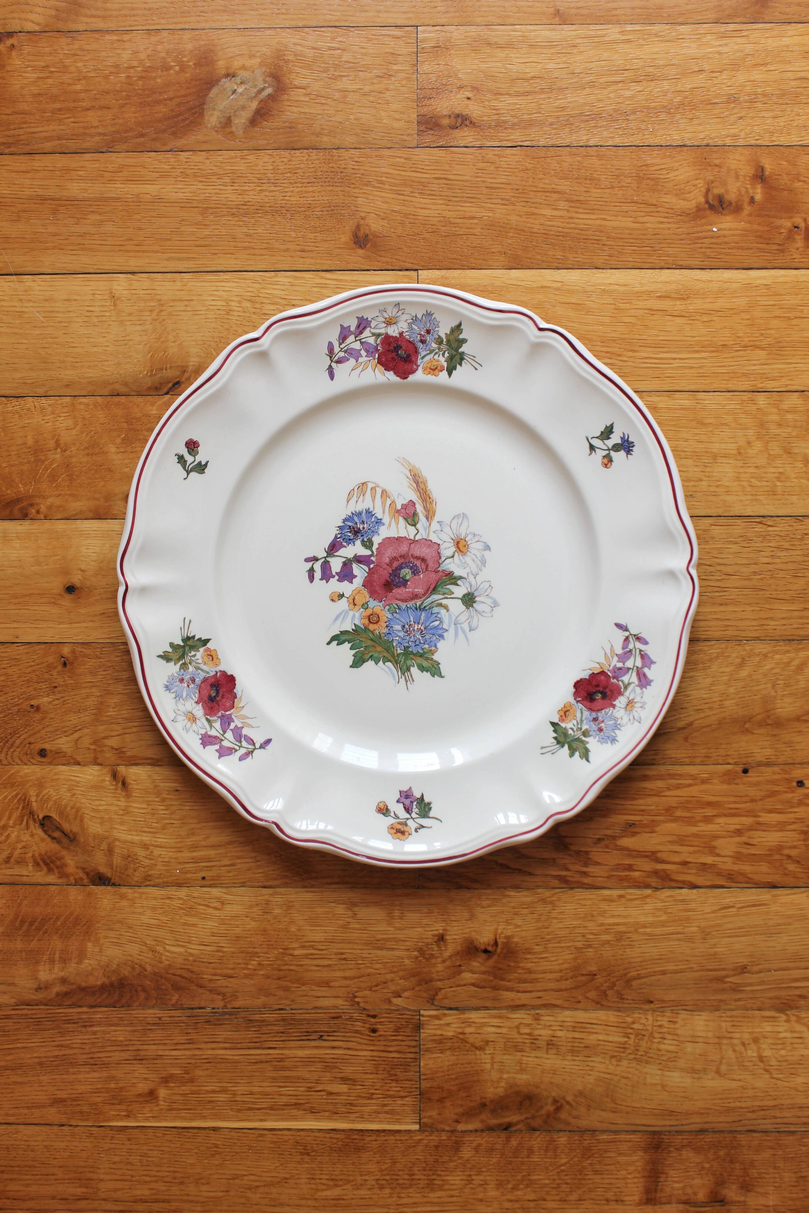 Round earthenware dish "Agreste" Sarreguemines