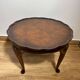 Queen Anne Style Burr Walnut Round Coffee Table by Cameo (Circa 1960)