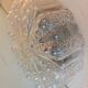 Round ceiling lamp in bubbled glass vintage 60s-70s