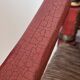 Vintage Spanish low chair in painted wood and straw (Majorca Andalusia)