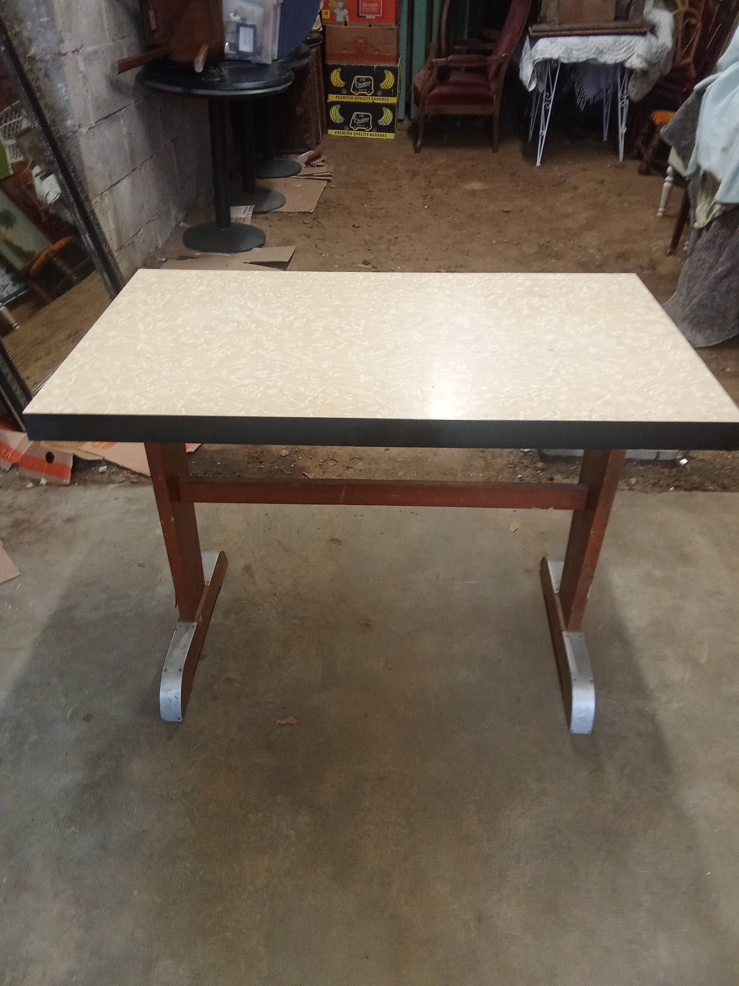 Vintage bistro table in formica.