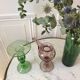 Biot bubble glass candle holder signed purple years 60-70