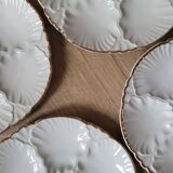 La Redoute x Selency set de 4 assiettes à huitres blanches dorées