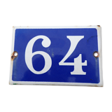 Old enamel plate No: 64