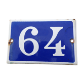 Old enamel plate No: 64