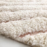 Moroccan Berber carpet blessed ouarain ecru with pink diamonds engraved 288x194cm