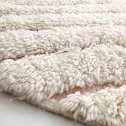 Moroccan Berber carpet blessed ouarain ecru with pink diamonds engraved 288x194cm