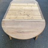 Louis Philippe XVIII century extendable round dining table, renovated, 200cm