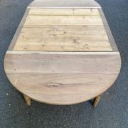 Louis Philippe XVIII century extendable round dining table, renovated, 200cm