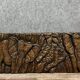 Central Africa 20th century: carved wooden panel in bas-relief of elephants