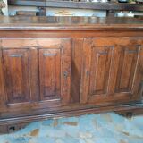 Grand Buffet Antique Du 17ème Siècle En Noyer Du Nord De l'Italie
