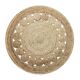 Round bohemian jute rug 120 cm