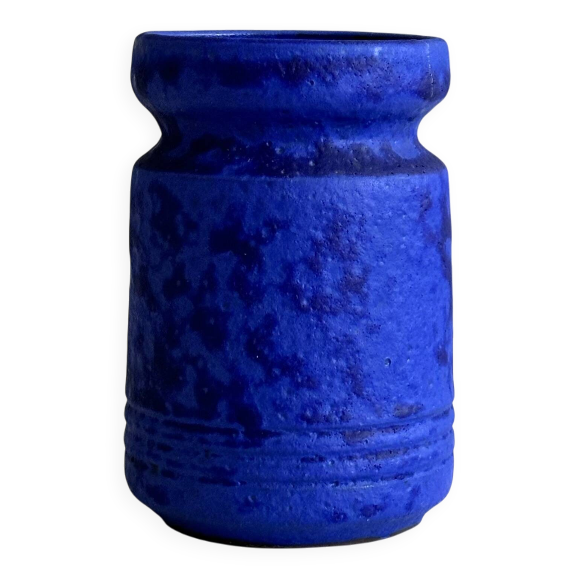 Vintage Studio Pottery Vase – Hartwig Heyne (Hoy), Deep Blue, WGP, 70's