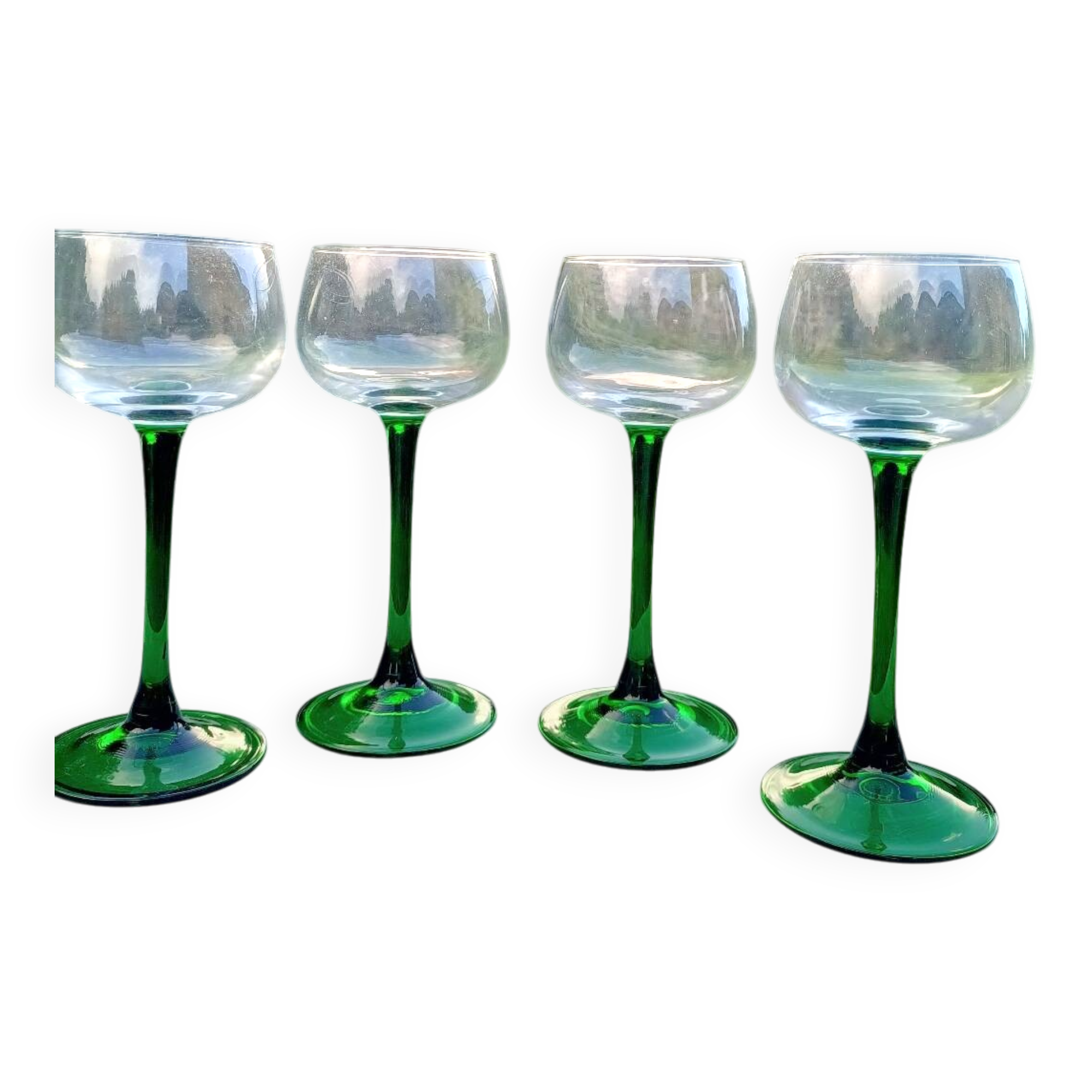 Retro Alsatian glasses x4