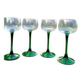 Retro Alsatian glasses x4