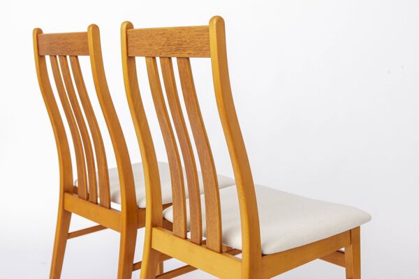 Ensemble de 6 chaises de salle à manger Farstrup en teck, chaises danoises des années 1960.