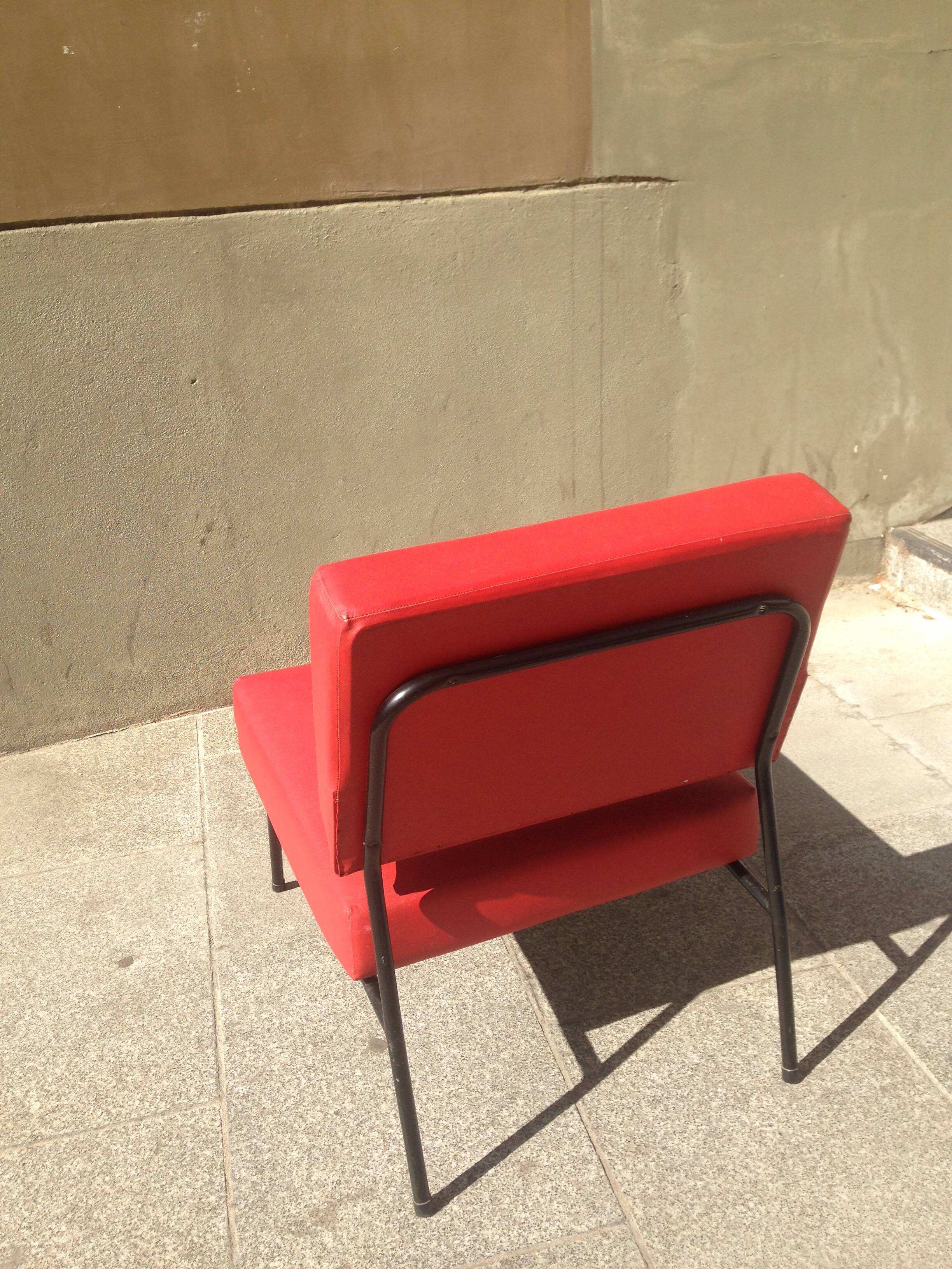 Armchair by Pierre Guariche signed Airborne 1960