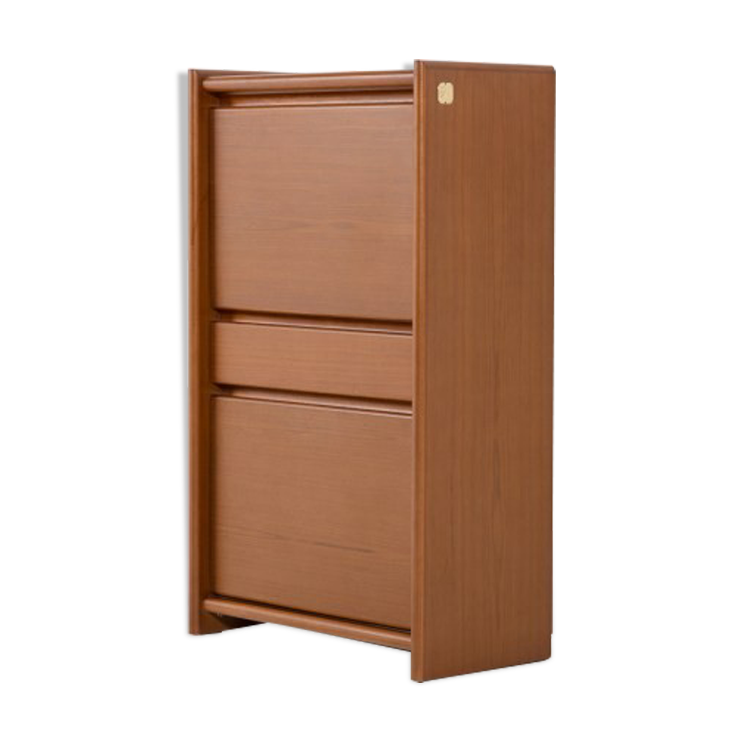 Venetian blind door shoe cabinet, 1940s