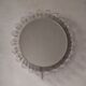 Large circular Boho wall lights with mirror in melted ice acrylic, 1970s