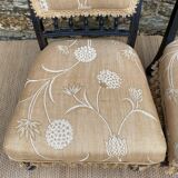 Chaise ancienne , chauffeuse fin XIXe