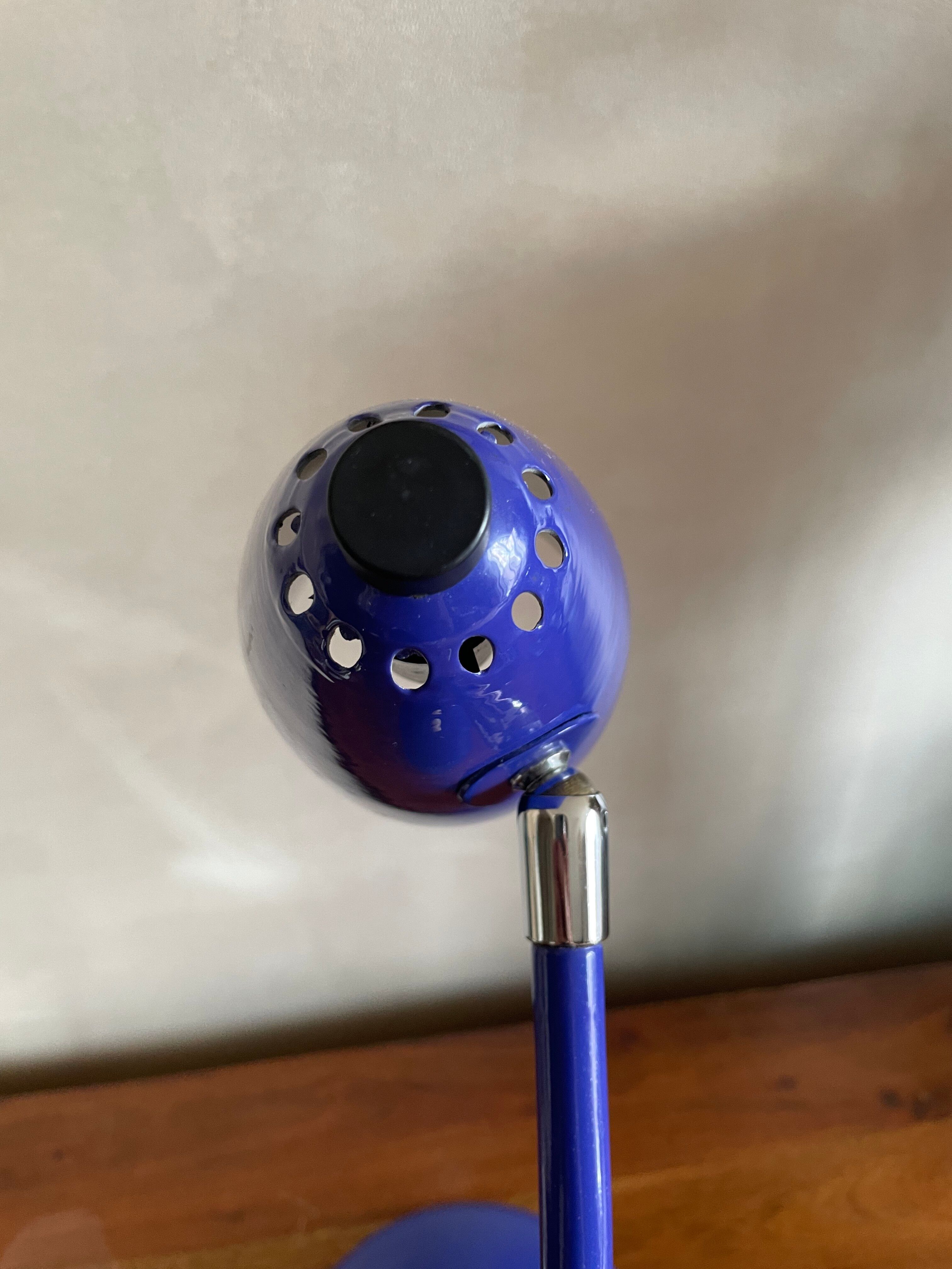 Vintage blue iron lamp
