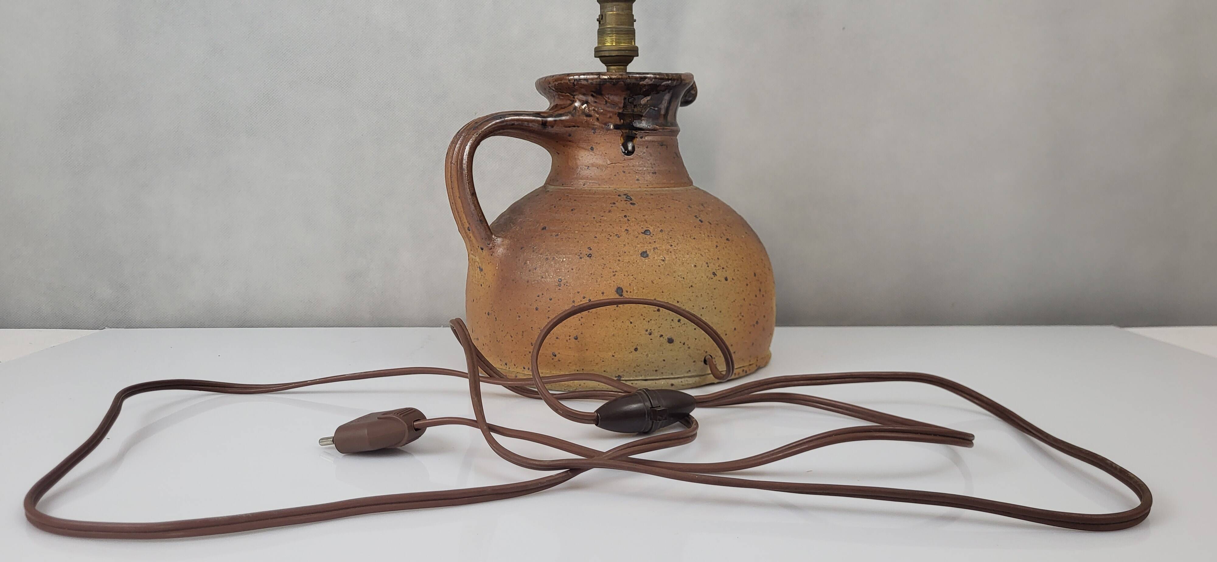 Sandstone lamp, Pierre Digan (1941-2016), La Borne