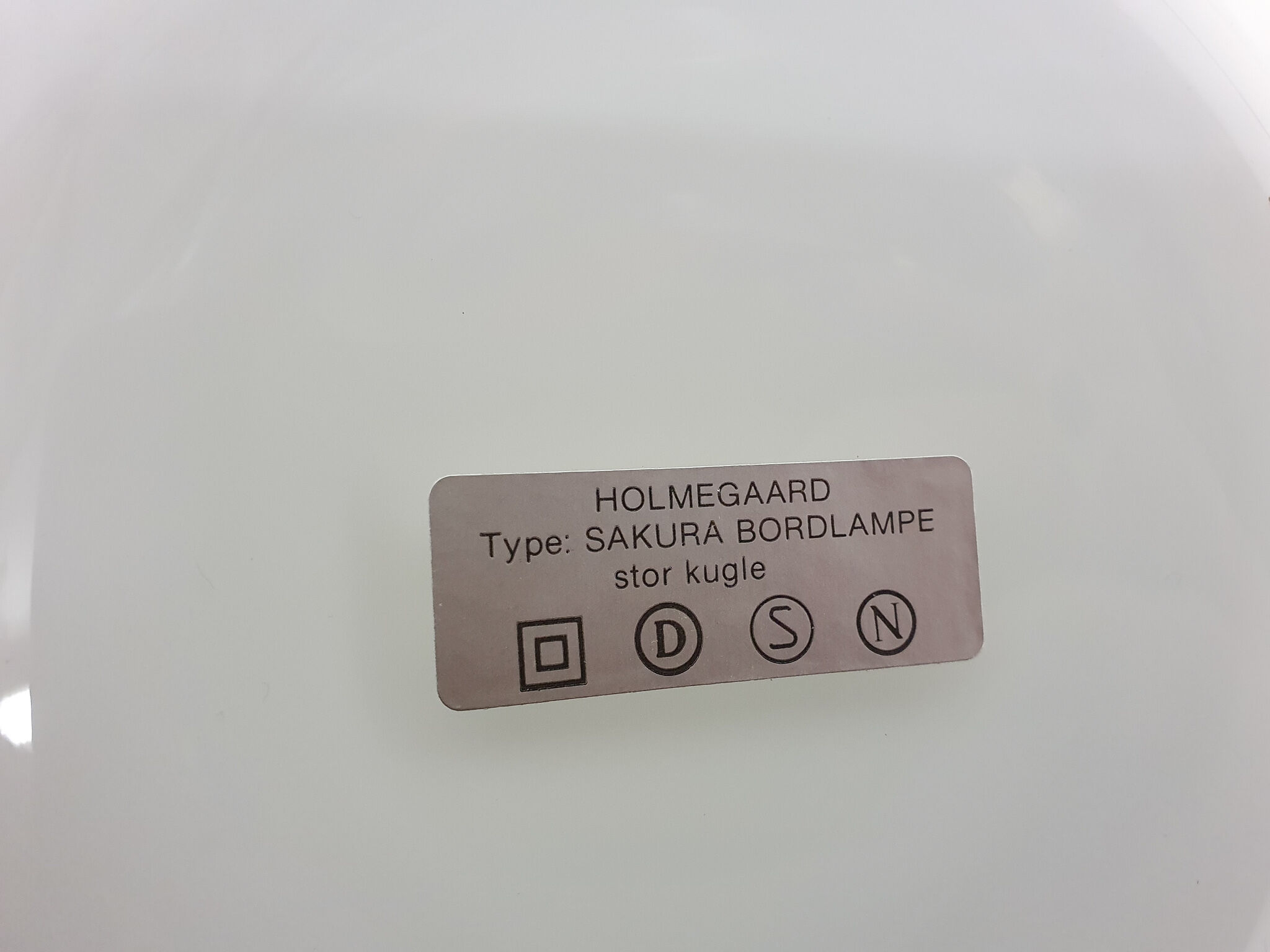 Michale Bang "Sakura" glass table light for Holmegaard, Denmark 1980's