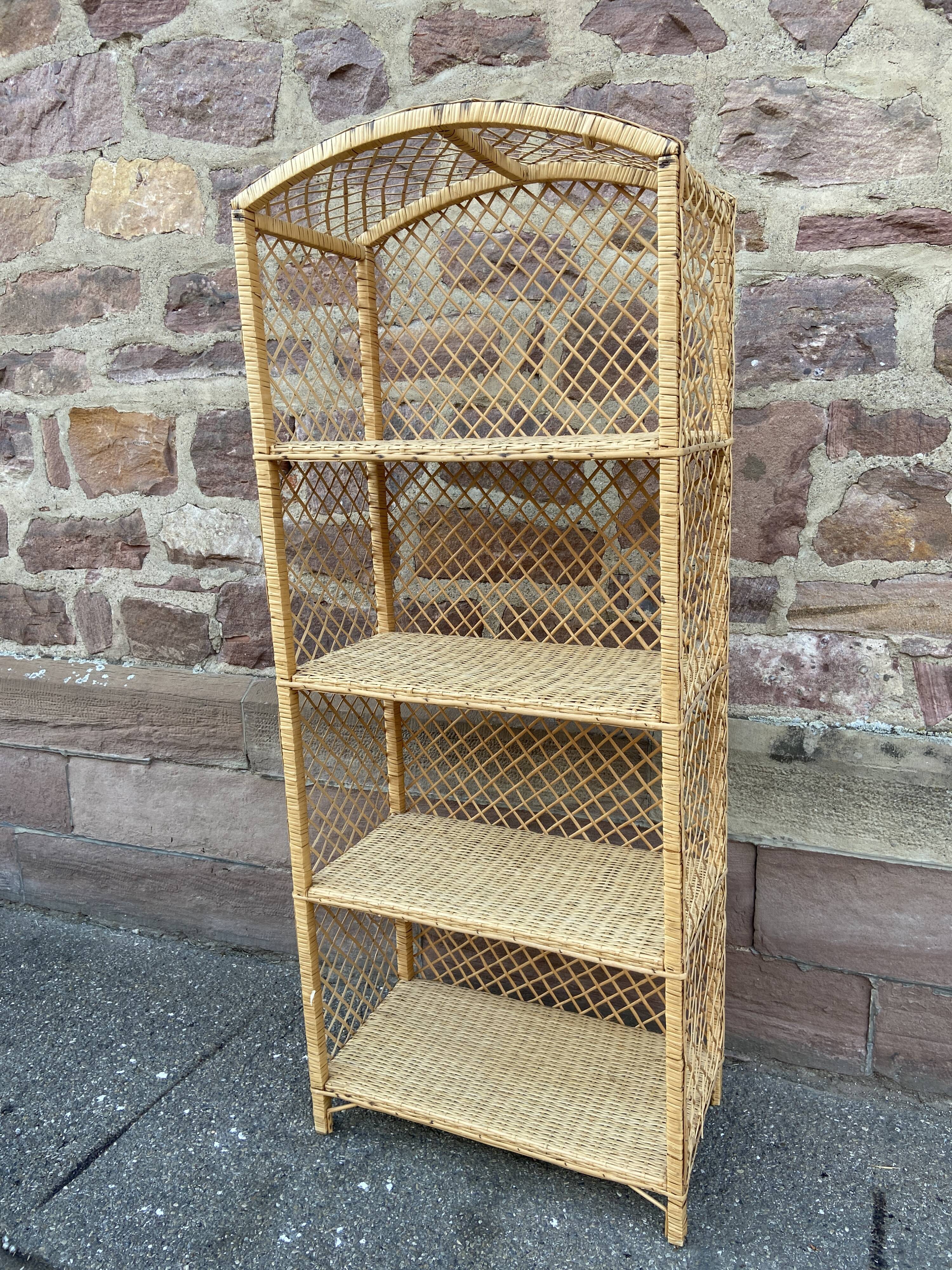 Colonial rattan shelf