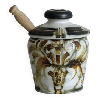 Ceramic honey or condiment pot