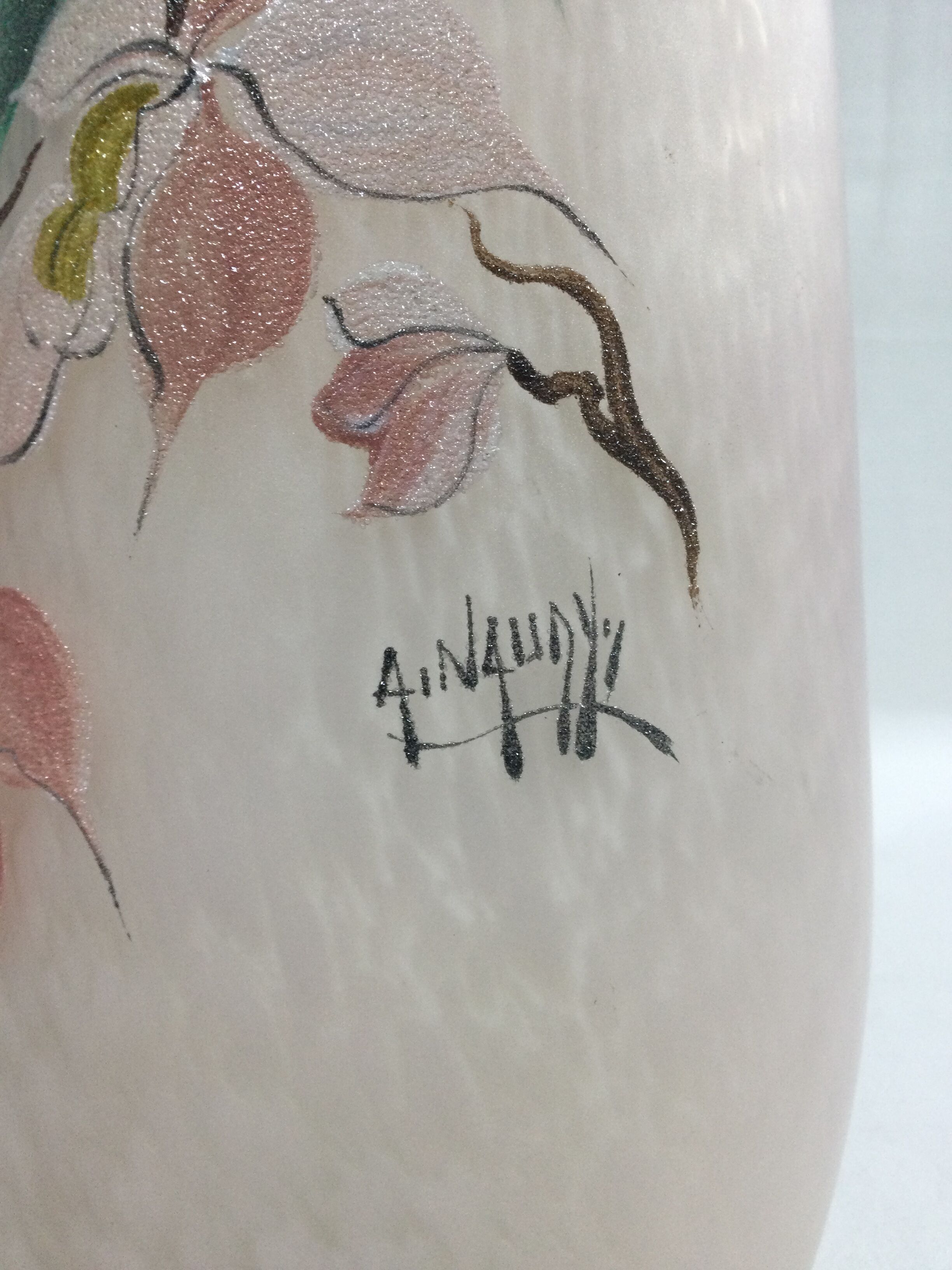 A.Naudy glass paste vase