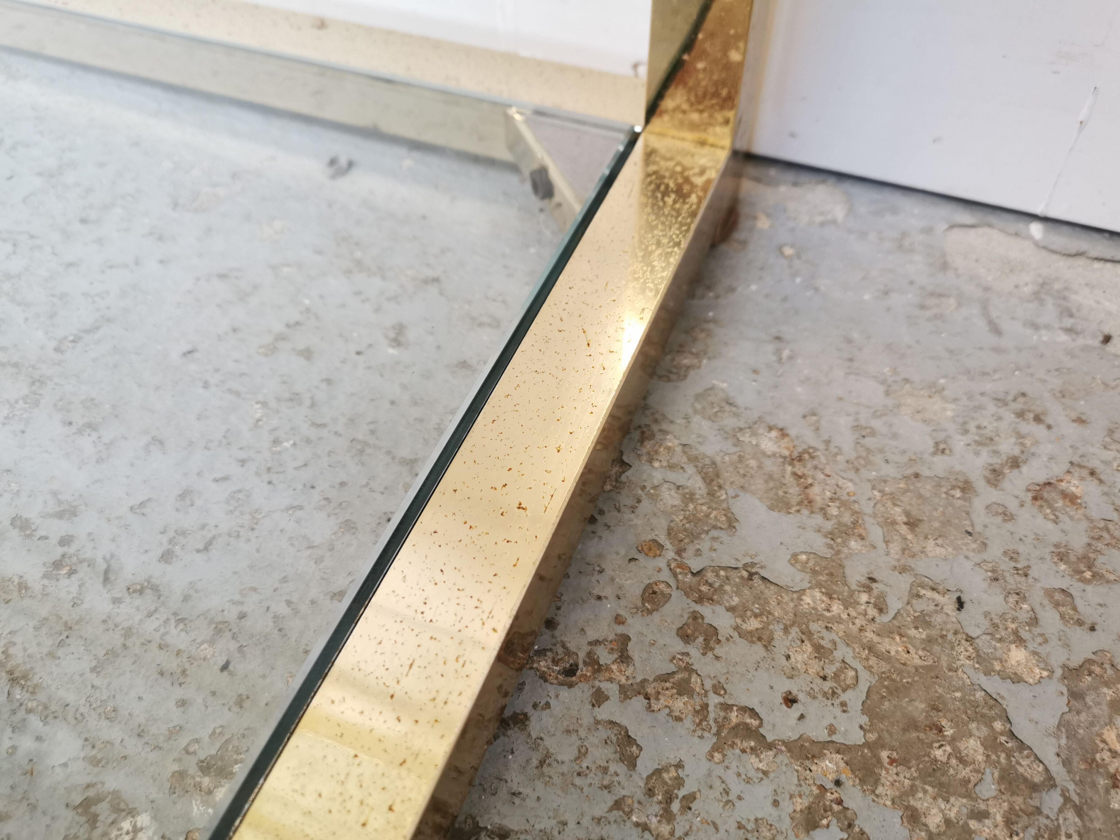 Shelf vintage brass gilded design 1970