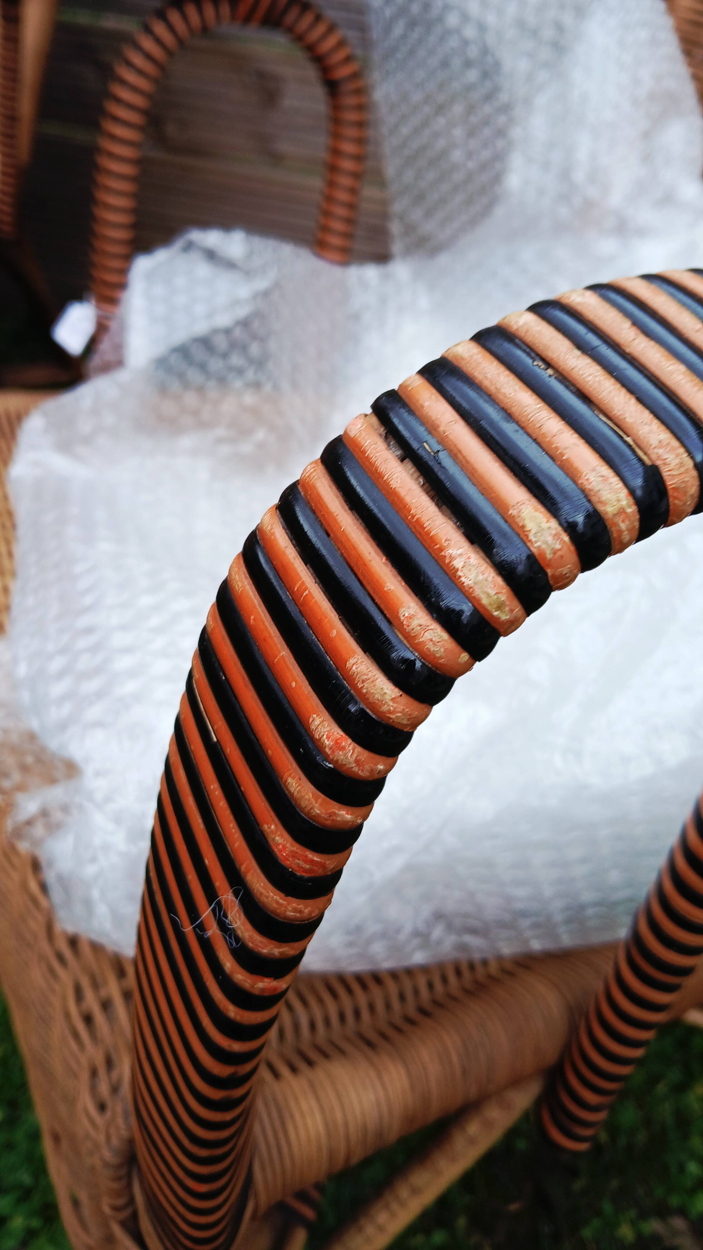 Salon d'hiver ancien en rotin (7 pièces)