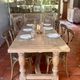 Large Restored Solid Oak Dining Table – Whitewashed Finish