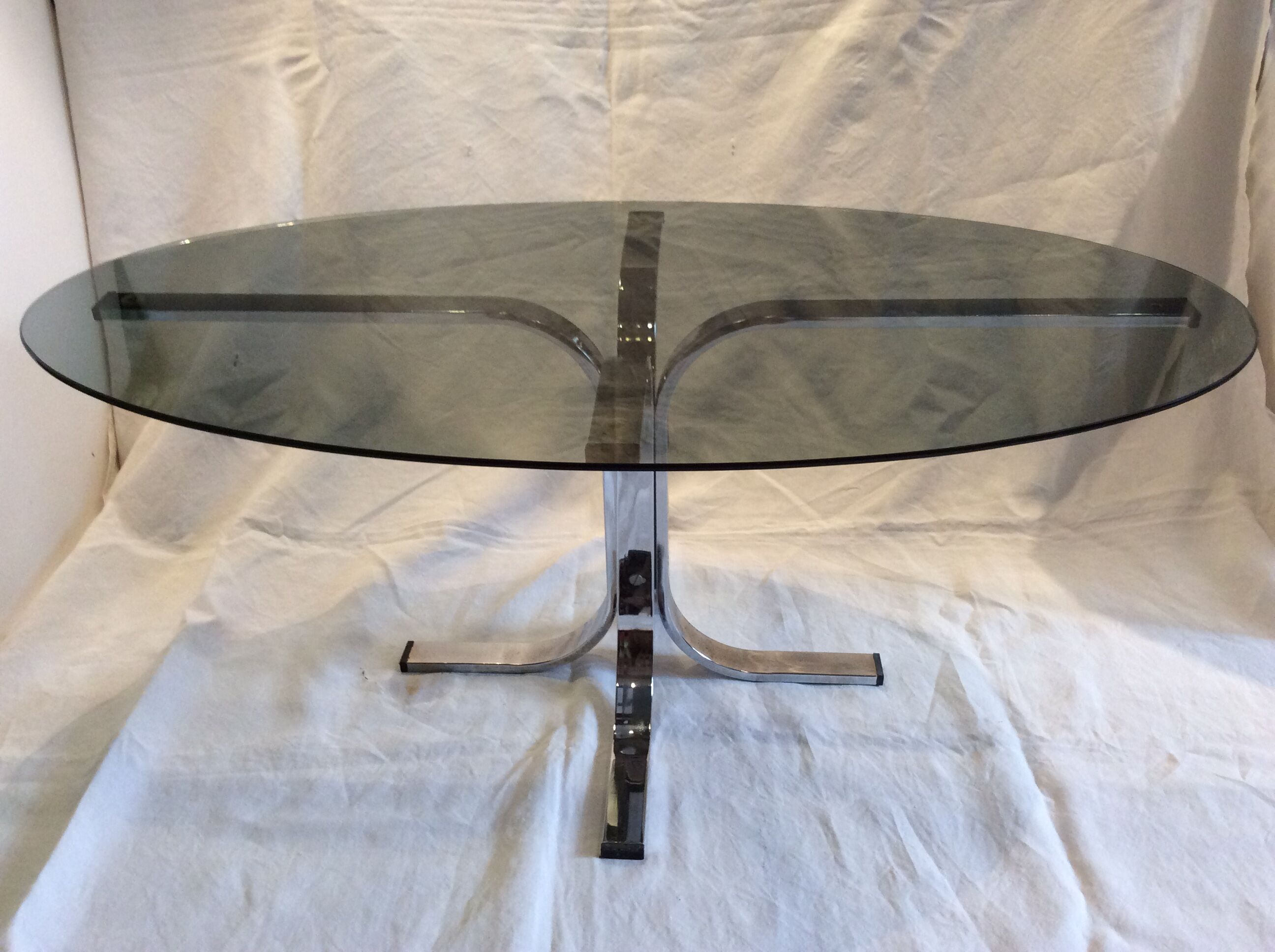 Vintage glass coffee table