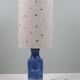 Italian ceramic table lamp with custom shade – 1970
