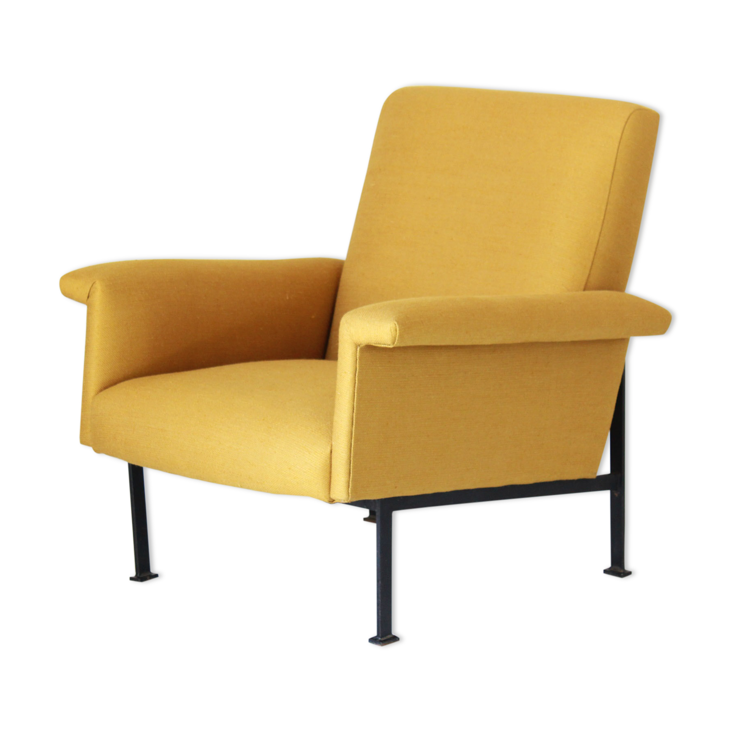 1950 vintage yellow armchair