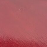 Vintage round dining table in burgundy red