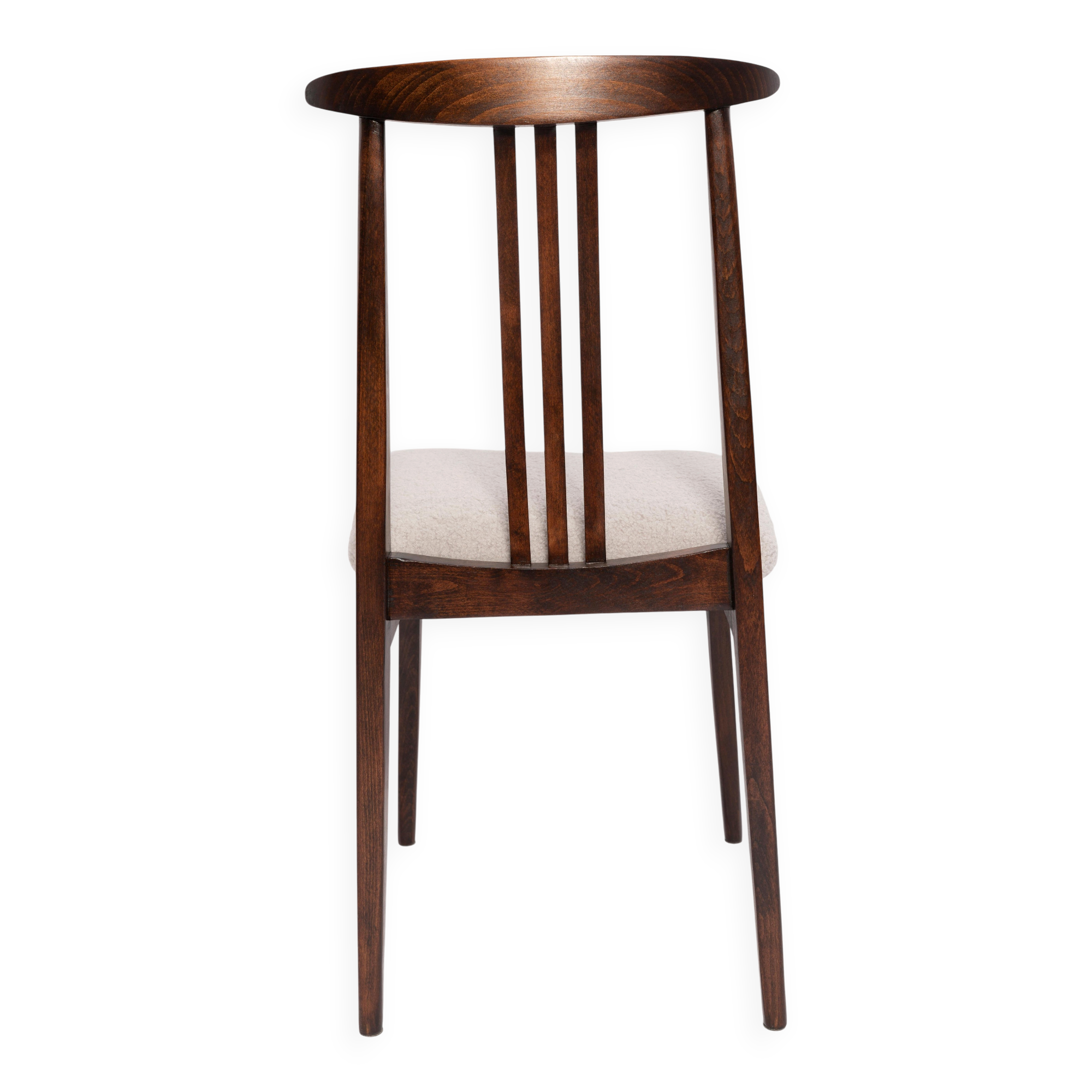 Mid-Century Chair in Boucle and Beech by M. Zielinski, Europe, 1960s