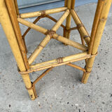 Tabouret haut en bambou osier