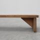 Banc bas rustique français en bois massif de style wabi wabi, vers 1880