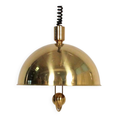 Florian Schulz Pendentif en laiton avec Lights, Allemagne, 1970