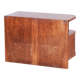 Restored walnut artdeco small cabinet, chrome-plated steel, czechia, 1930s
