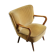 armchair 50s 60s original velvet golden yellow