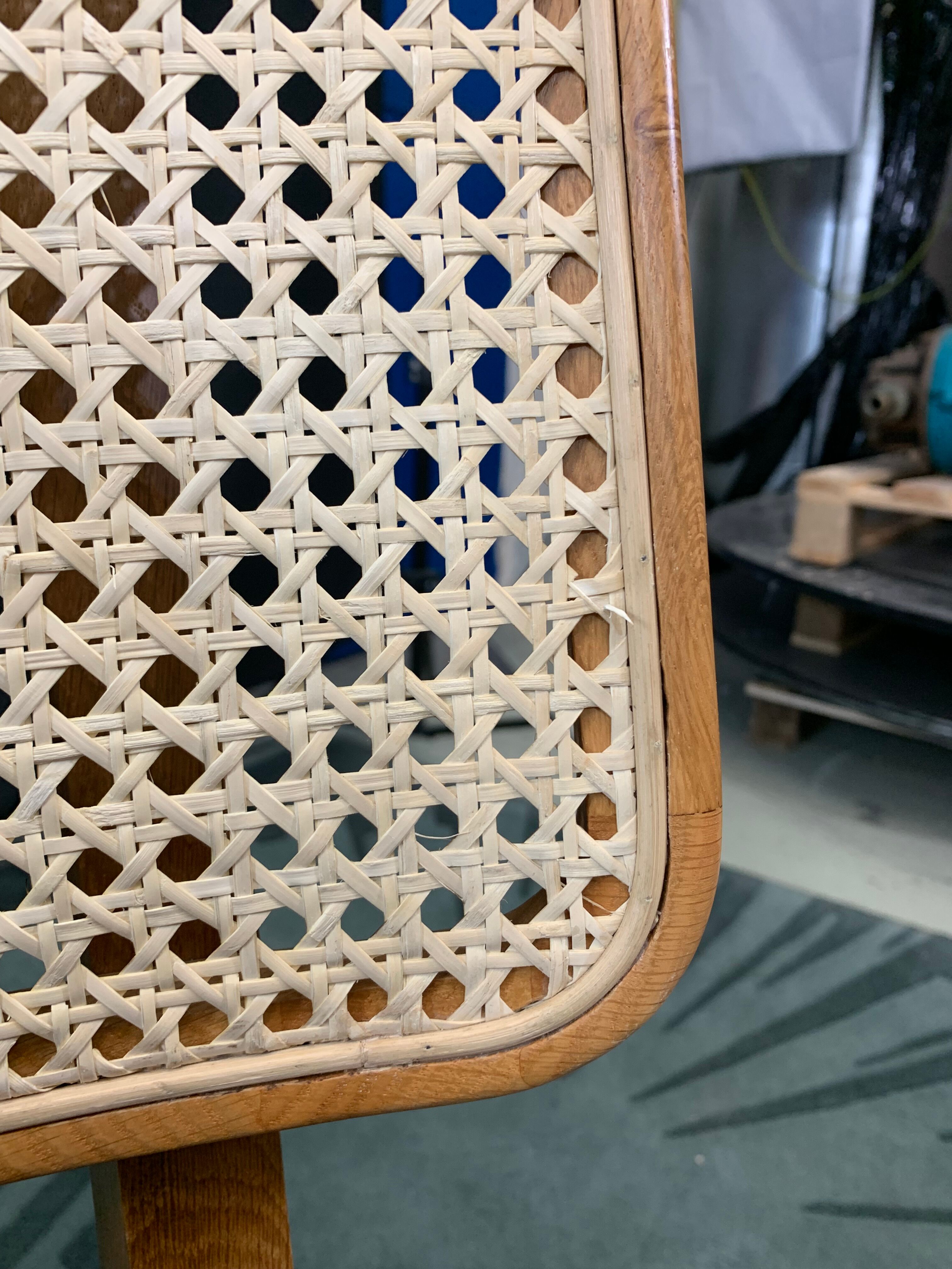 Chaise Cannage Pieds Carrés Prune