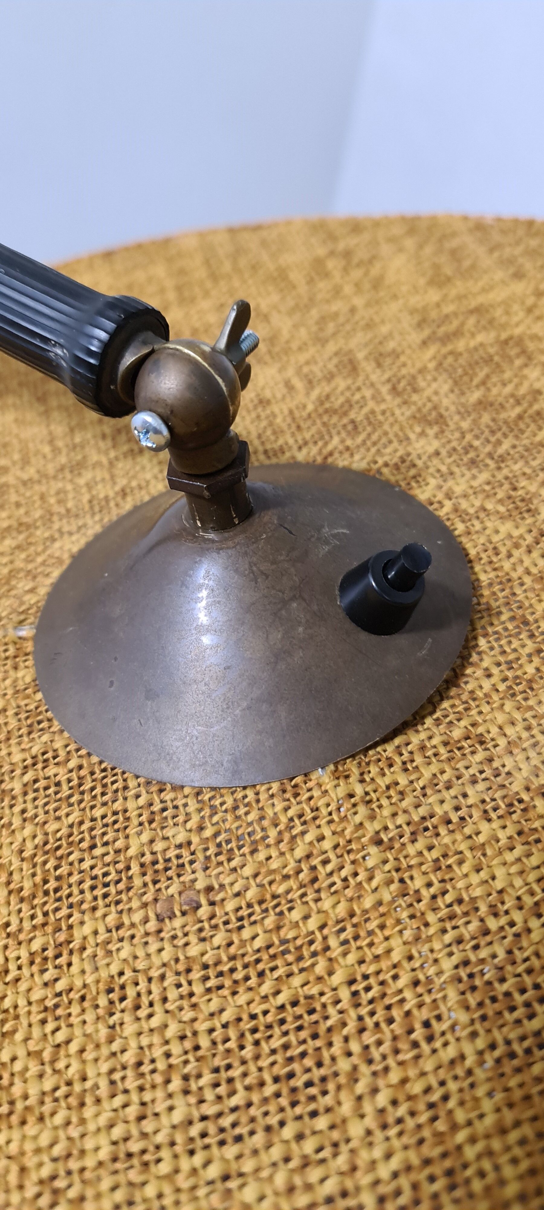 Vintage from the 50s curved floor lamp .