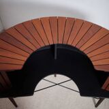 Sika Møbler vintage Bar mit 4 Barhocker aus Teak