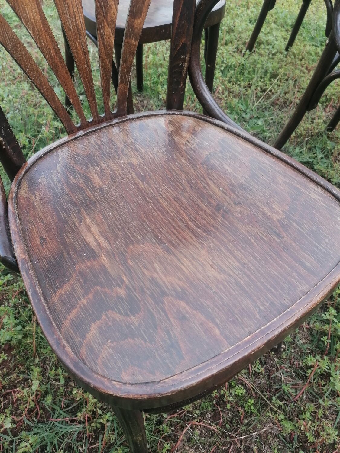 Set of 30 vintage bistro armchairs